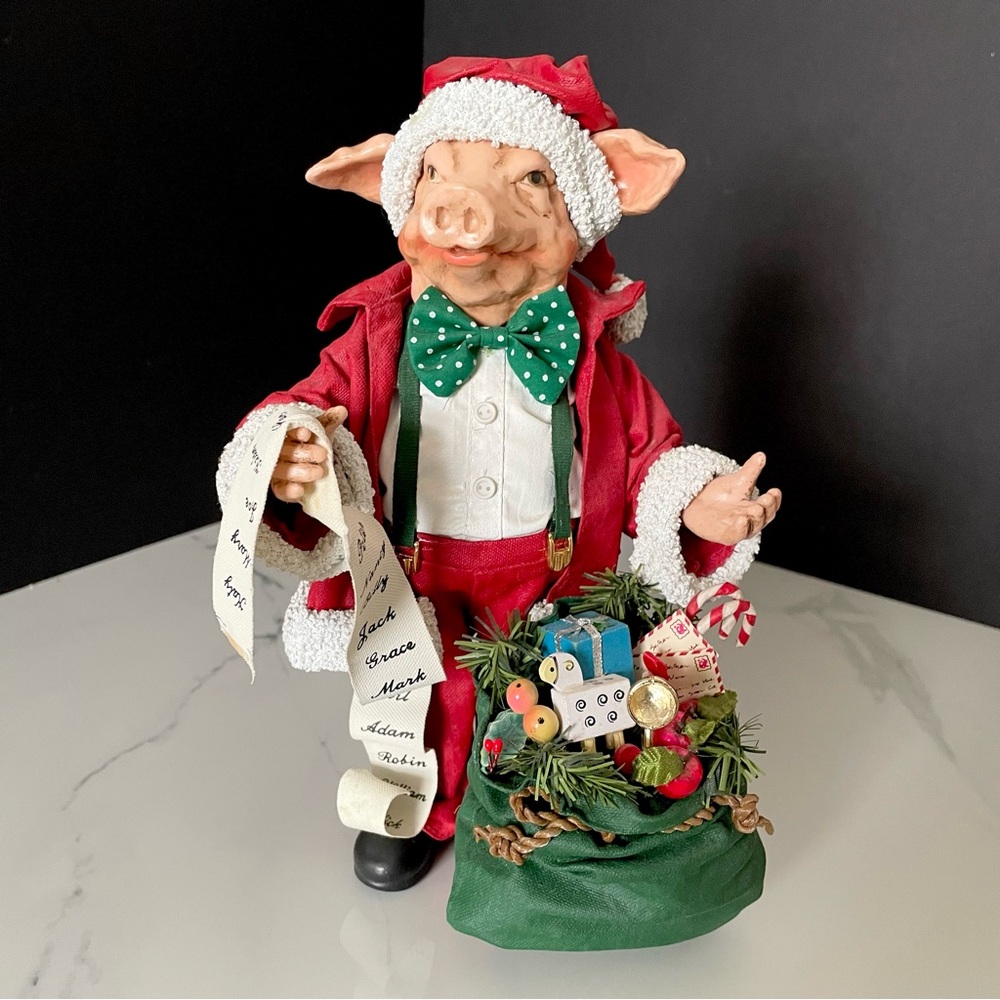 Pig Santa Folkraft Possible Dreams Clothtique